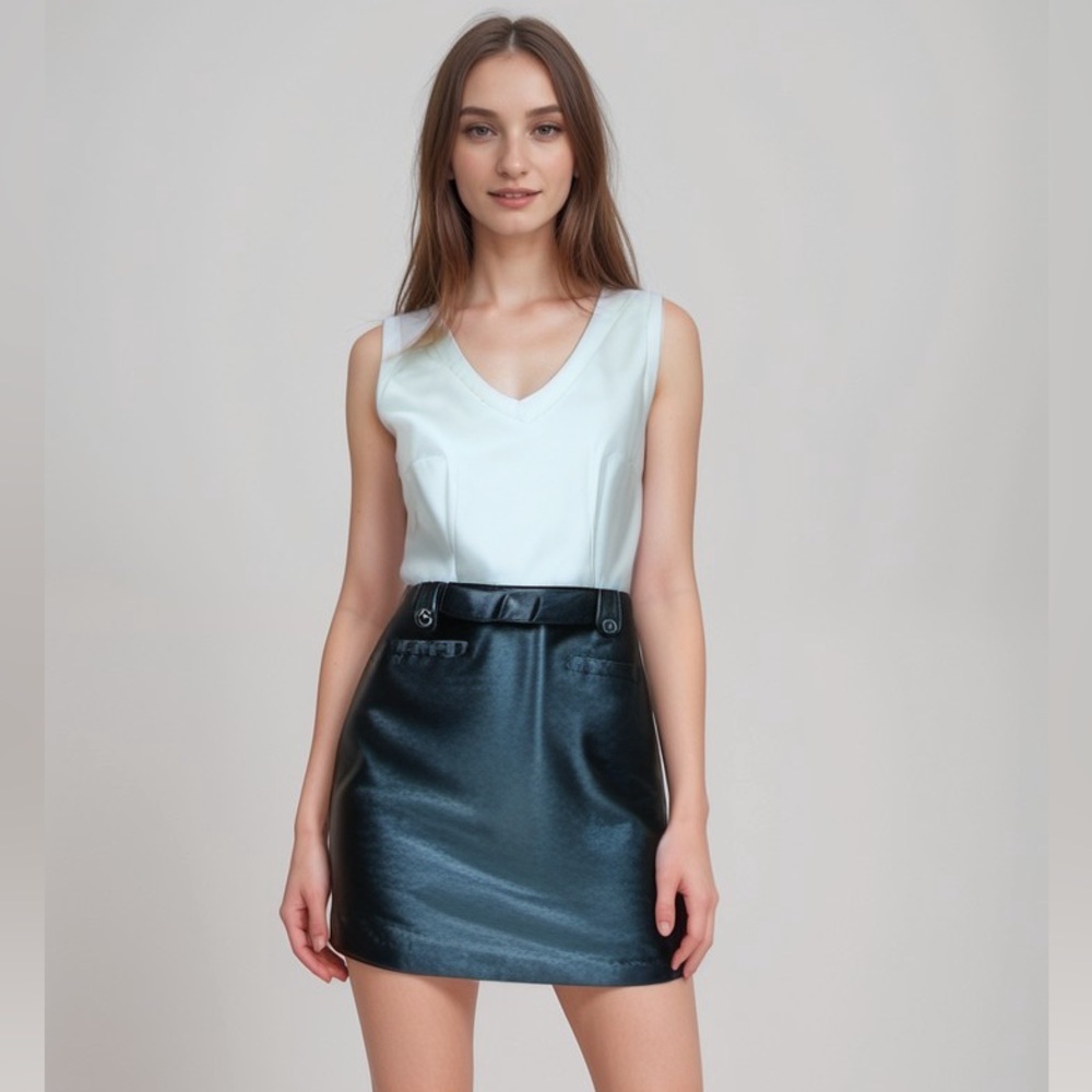 BANANA REPUBLIC Black & White Colour Block Silky Dress 🍌